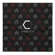 Load image into Gallery viewer, House Print Bandana in Black

