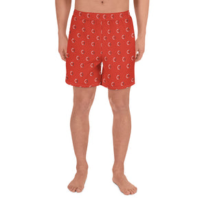Men's Athletic Long Shorts (Red)