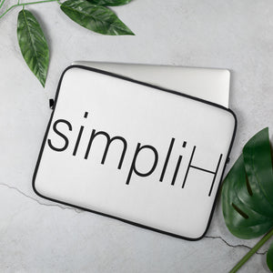 White simpliHŌM Laptop Sleeve