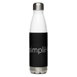 Black simpliHŌM Stainless Steel Water Bottle