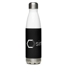 Load image into Gallery viewer, Black simpliHŌM Stainless Steel Water Bottle
